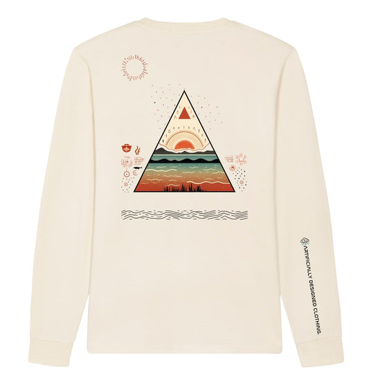 Longsleeve - Triangle Ocean / Natural