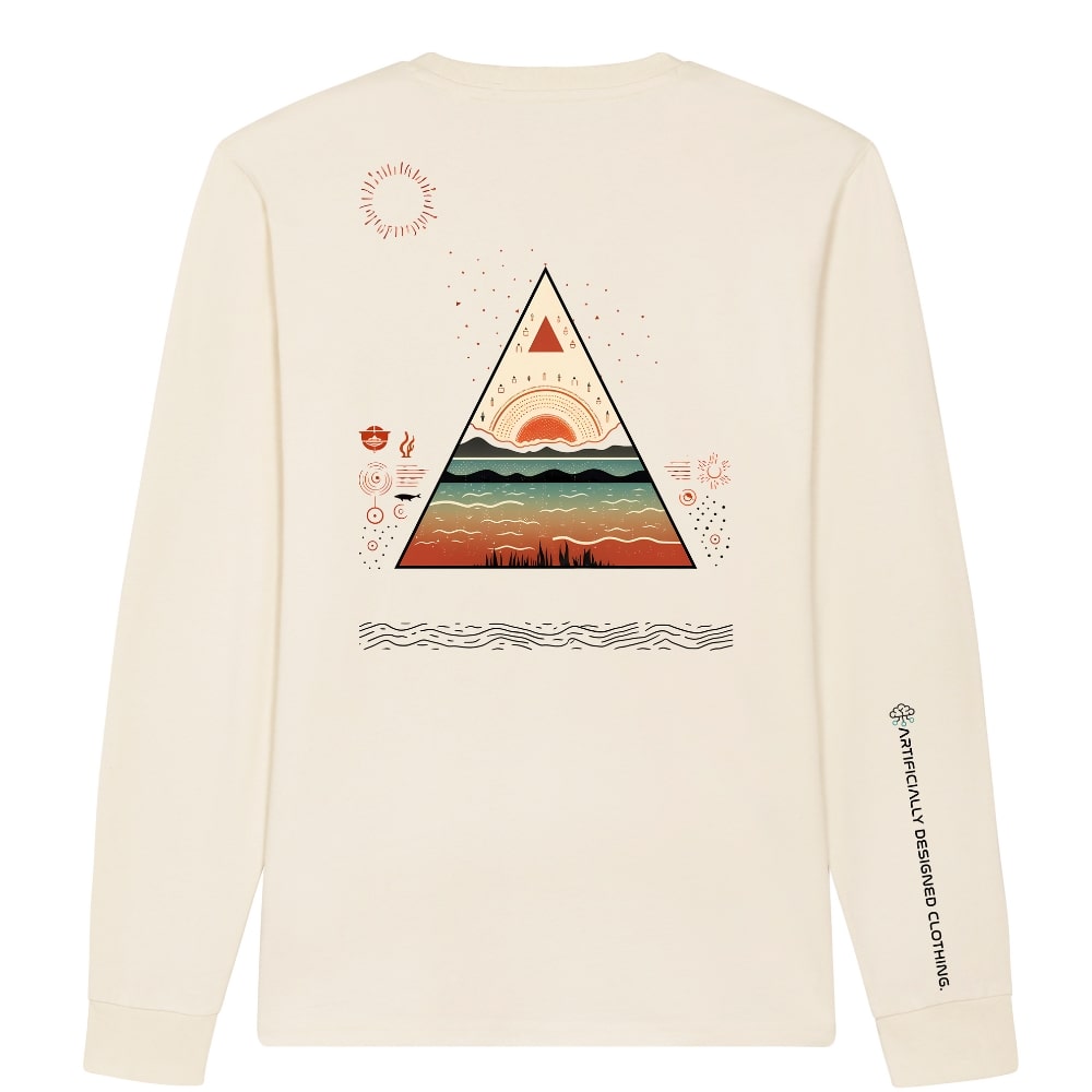 Longsleeve - Triangle Ocean / Natural