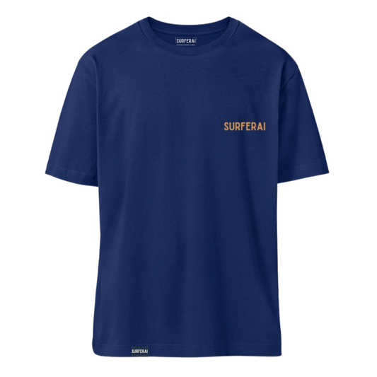T-Shirt - SurferAI Maske/ Blau Oversized Unisex