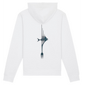 Hoodie - Fischgabel/ Weiß Unisex