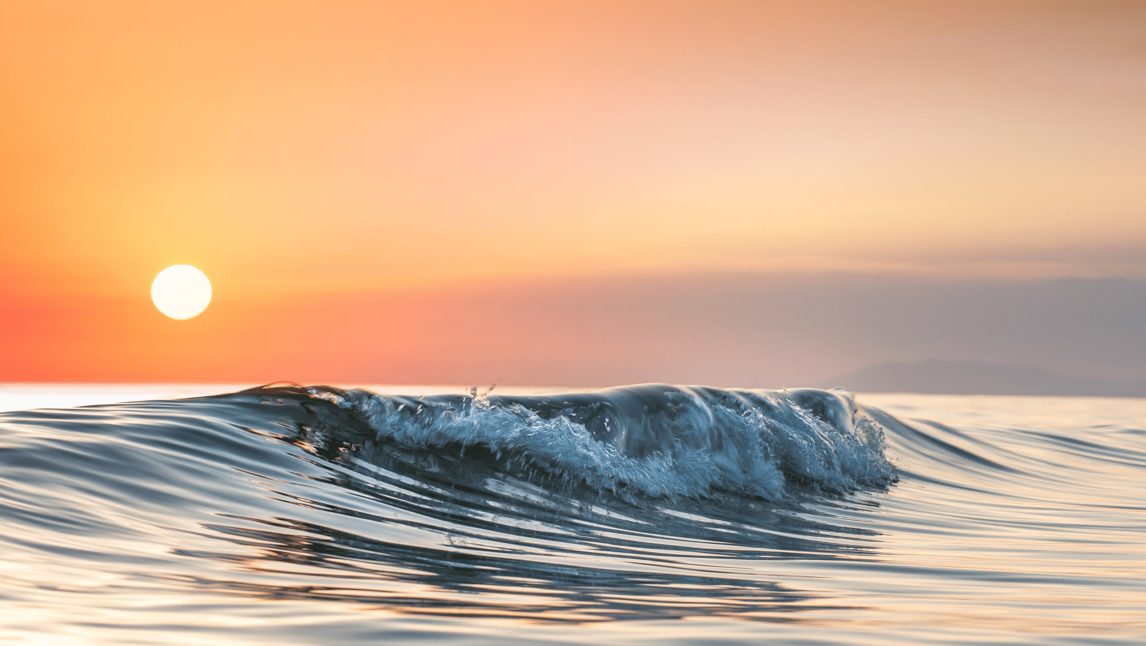 Welle, Nahaufnahme, Sonne, Sonnenuntergang, Spiegelndes Wasser,